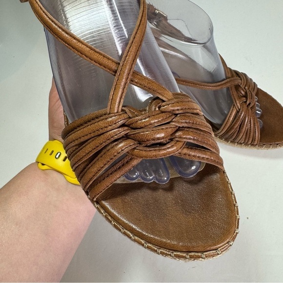 Stuart Weitzman Espadrille Wedge Sandals Size 8.5 - Picture 5 of 9